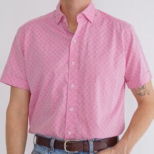 Robert Graham Pink Paisley Luxury Formal Bright Vibrant Button Dress Shirt M